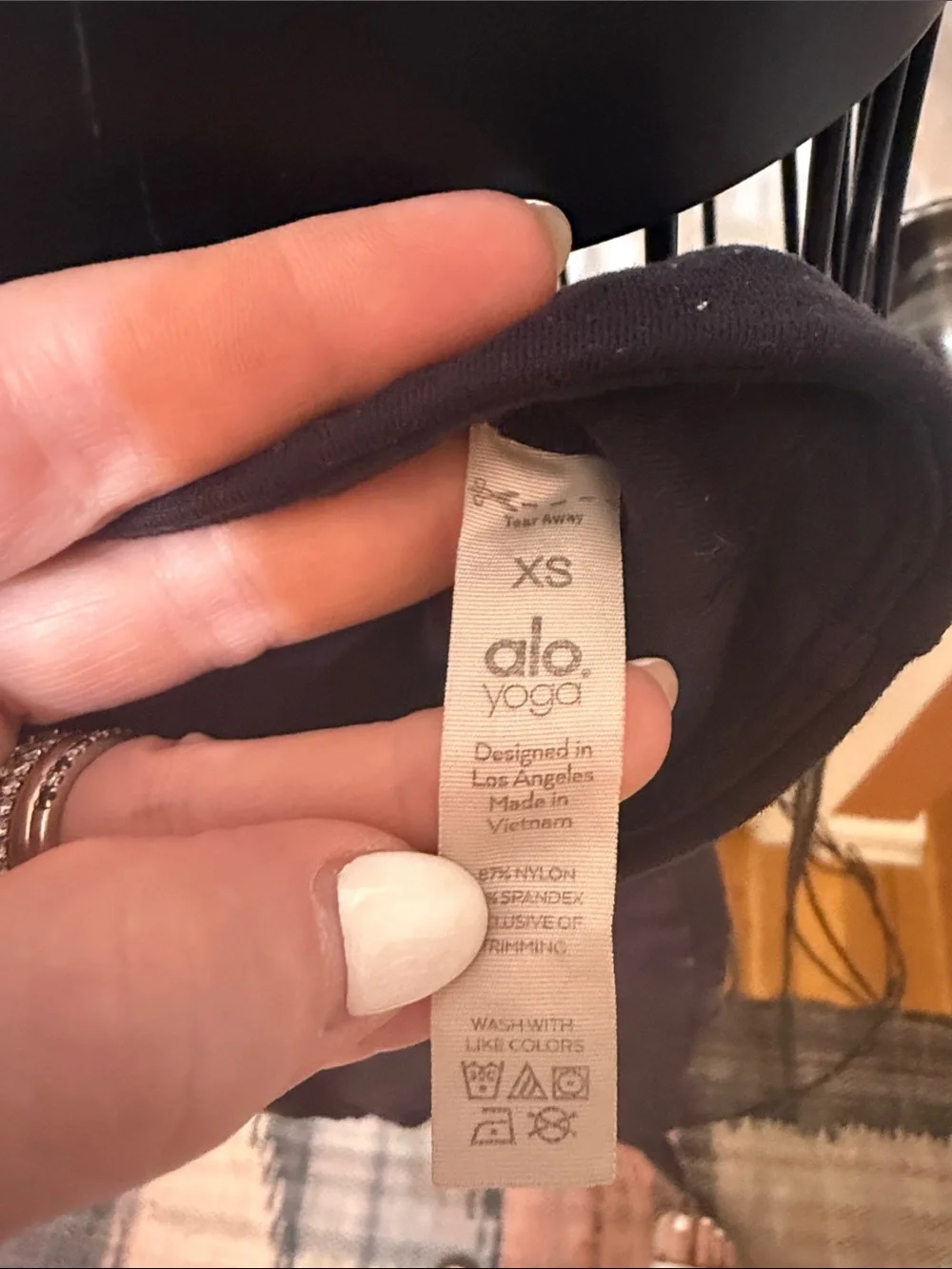 ALO Yoga Black Boot-Cut Flare Pants with Front Hem Slits